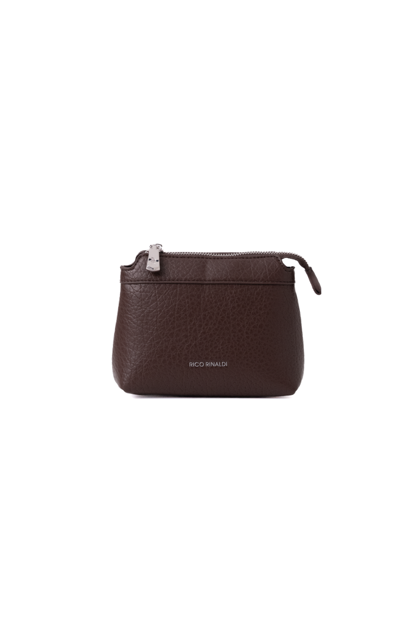 Norri detachable zip pouch in Dark Coco