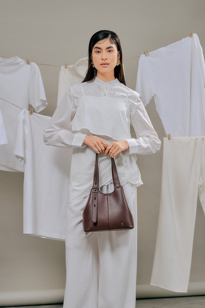 Norri structured shoulder bag for work and travel