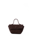 Detachable mini pouch from Rico Rinaldi Mendy Dark Coffee shoulder bag in crocodile embossed PU vegan leather
