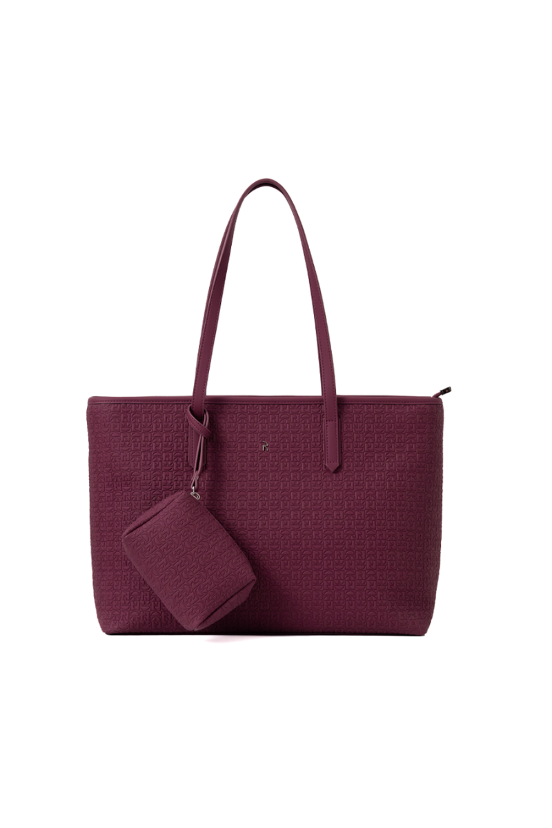 Jiro Tote Bag in Dark Maroon