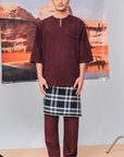 Zayan Set Summeraya 2026 in Dark Plum