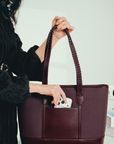 Nirina Tote Bag in Dark Burgundy