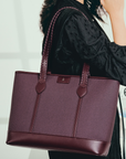 Nirina Tote Bag in Dark Burgundy