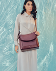 Dumma Hobo Bag in Dark Burgundy