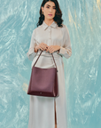Dumma Hobo Bag in Dark Burgundy