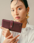 Rimo Long Wallet in Dark Maroon