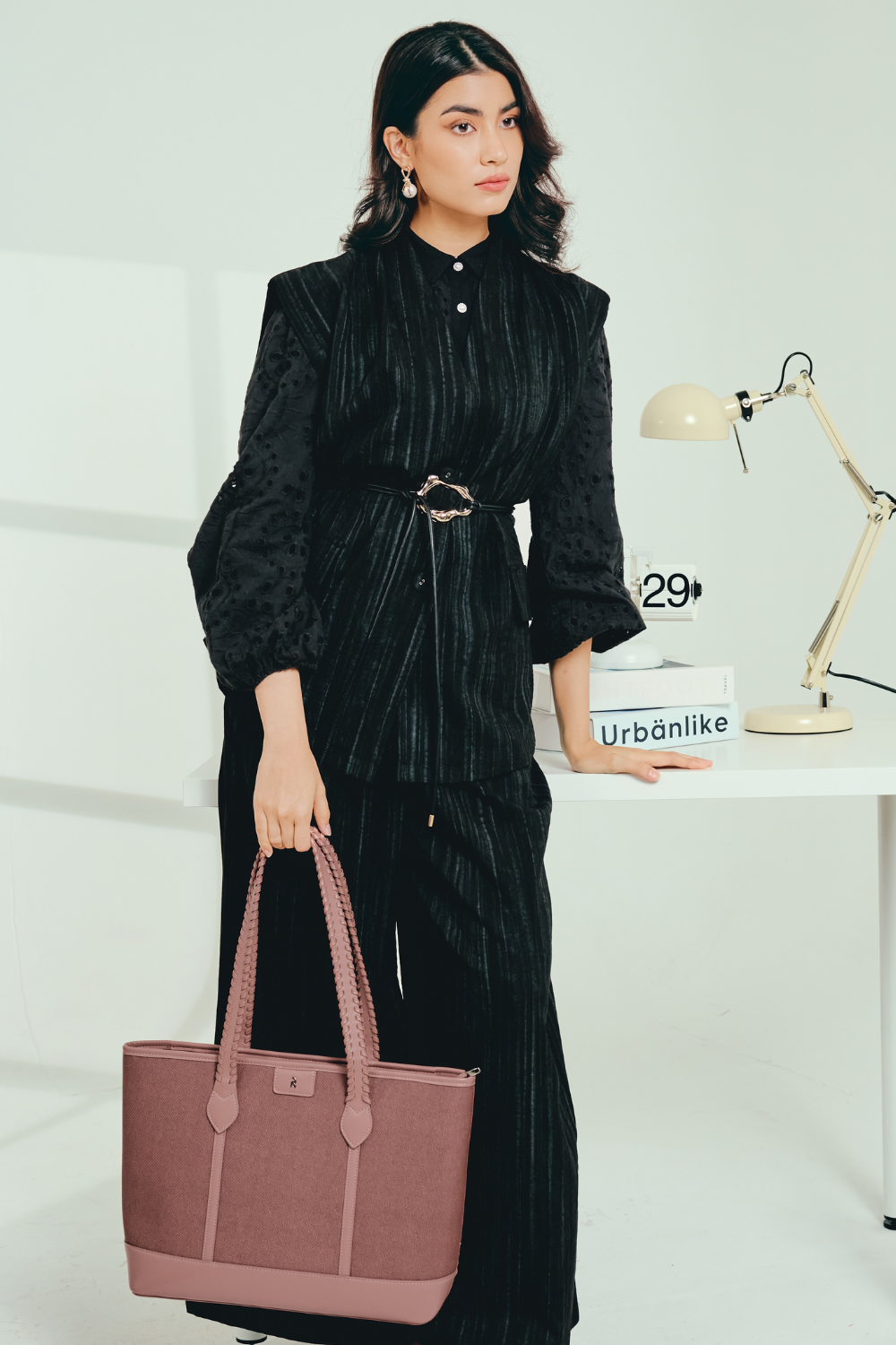 Nirina Tote Bag in Deep Blush