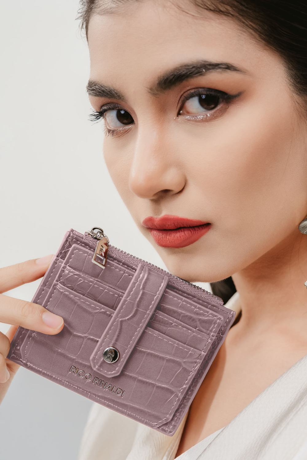 Teo Small Wallet in Dusty Blush