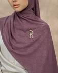 Rivora Embossed Shawl in Dusty Purple