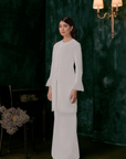 Gita Bridal Long Kebaya in Off White