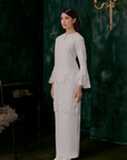 Imaan Bridal Long Kurung in Off White