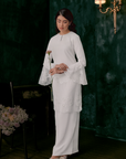 Imaan Bridal Long Kurung in Off White