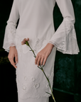 Imaan Bridal Long Kurung in Off White