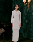 Kesuma Bridal Long Kurung in Off White