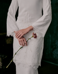 Kesuma Bridal Long Kurung in Off White