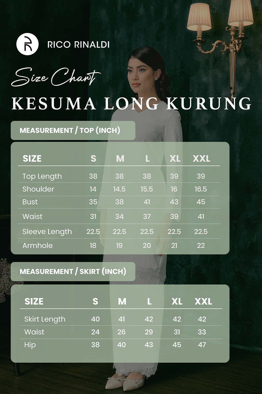 Kesuma Bridal Long Kurung in Off White