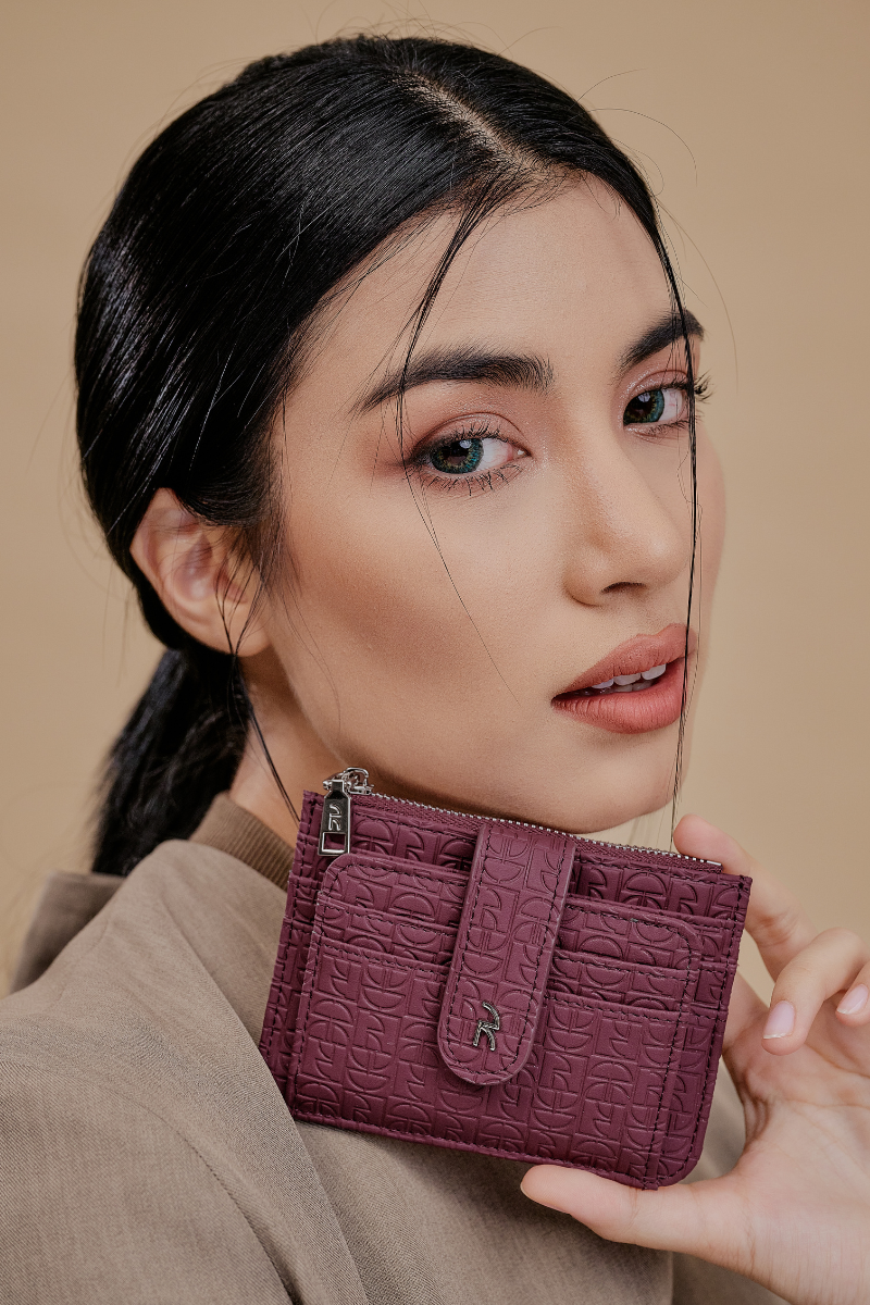 Riri Small Wallet in Maroon