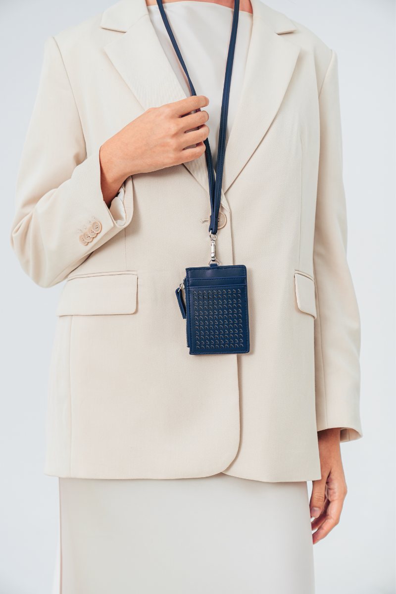 Signature Card Holder in Navy Blue
