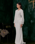 Nuri Bridal Kurung Modern in Off White