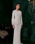 Nuri Bridal Kurung Modern in Off White