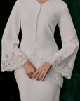 Nuri Bridal Kurung Modern in Off White