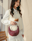 Croissant Bag in Red Velvet