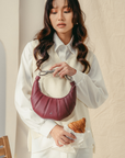 Croissant Bag in Red Velvet
