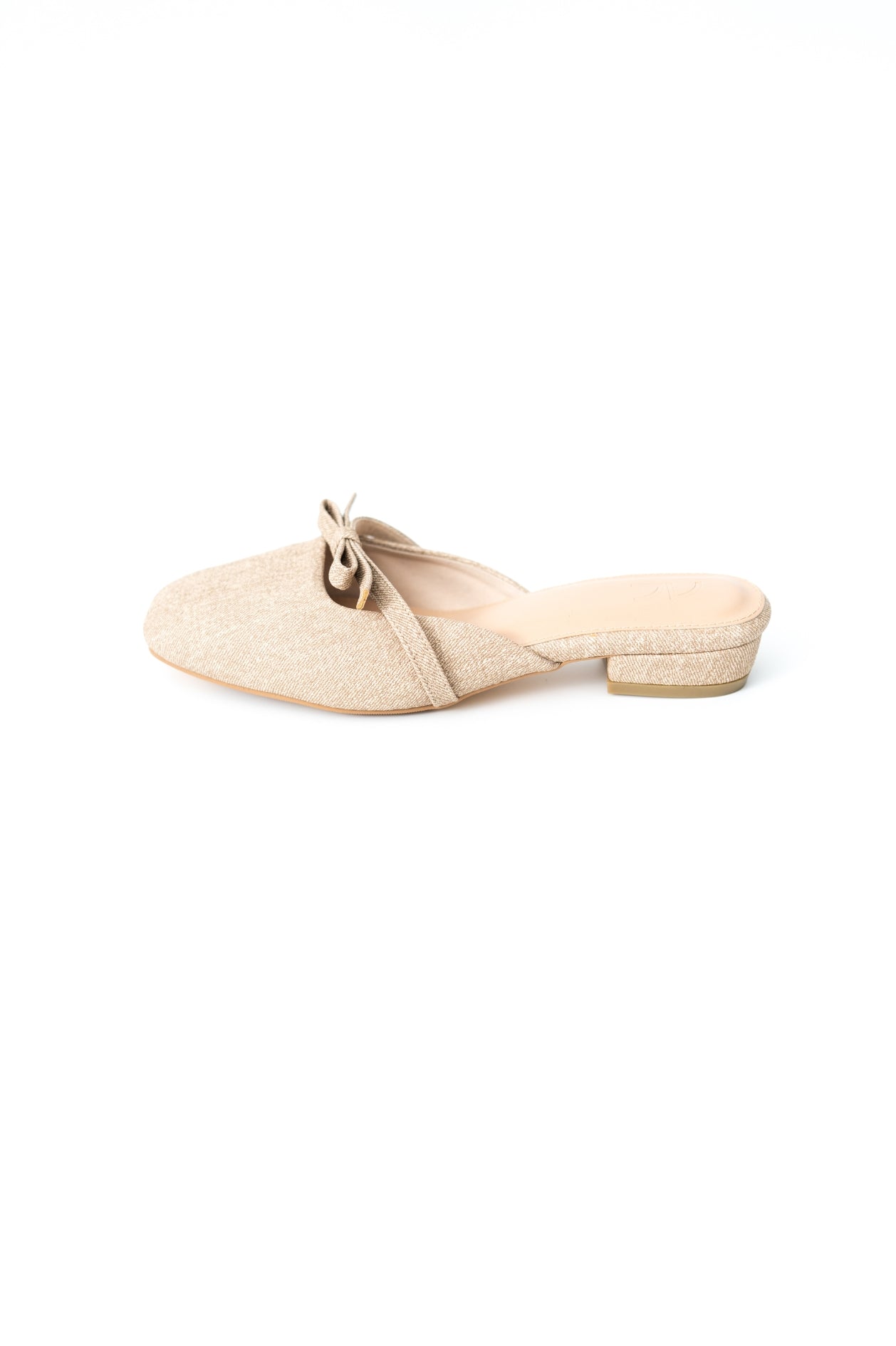 Dipta Denim Mules in Sandy Beige
