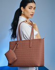 Jiro Tote Bag in Wood Brown