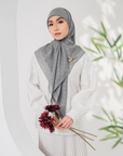 Lumina Embossed Scarves in Light Grey