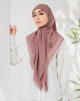 Lumina Embossed Scarves in Mushroom Brown