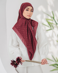 Lumina Embossed Scarves in Ruby Wine