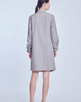 Long Shirt Twisted Knot In Grey
