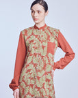 Printed Blouse In Firebrick