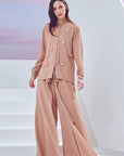 Wrapped Palazzo In Sugar Brown